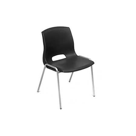 Global Industrial Vented Stackable Chair - Black 808665BK